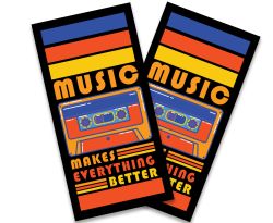 "Music Makes Everything Better" Cornhole Wrap